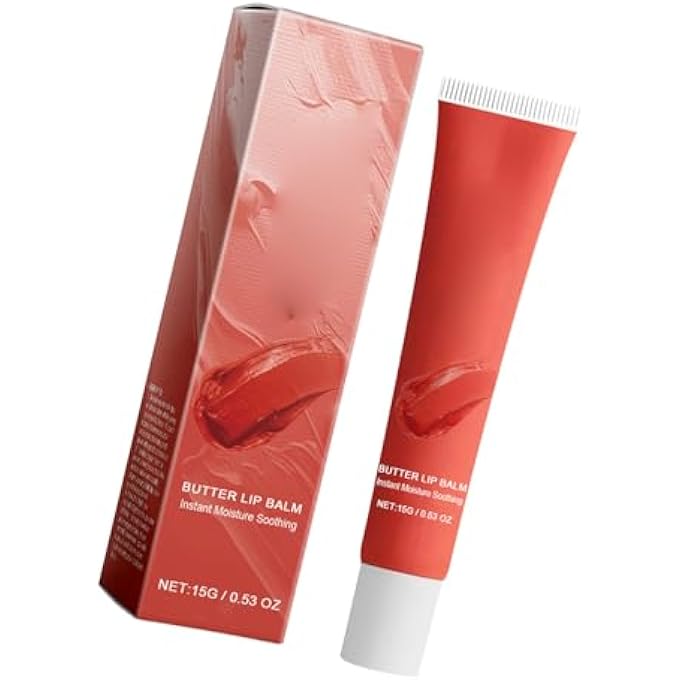 Domary COLOR LIP BALM TINTED MOISTURIZING LIP CARE SHEER SHINE NOURISHES REVIVES DRY DULL LIPS ALL-SEASON GENTLE 15G 0.53OZ FOR DAILY MOISTURIZER (RED) - Image 1